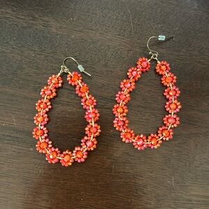 Fun orange sparkle earrings